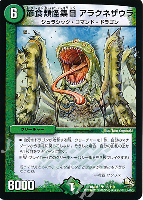 R 節食類怪集目 アラクネザウラ | 販売 | [DMR-13] ドラゴン・サーガ 拡張パック第1章 龍解ガイギンガ | デュエルマスターズ