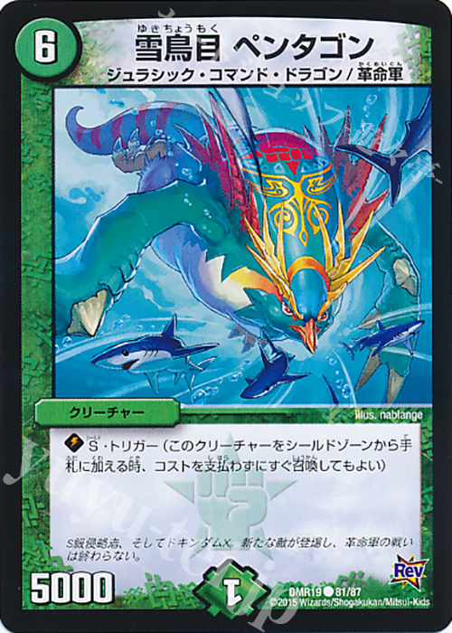 C 雪鳥目 ペンタゴン | 販売 | [DMR-19] 革命 拡張パック第3章 禁断のドキンダムX | デュエルマスターズ