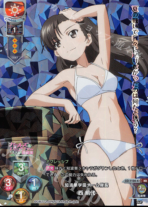 KR 西 絹代 | 販売 | ガールズ＆パンツァー最終章 1.0 | Lycee Overture