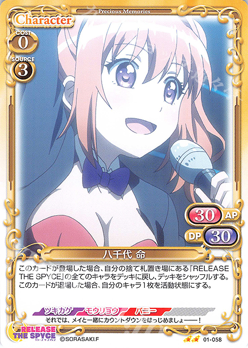 N 八千代 命 | 販売 | RELEASE THE SPYCE | プレシャスメモリーズ