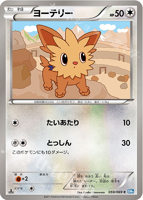 C ヨーテリー | 販売 | [BW4] 拡張パック ダークラッシュ | ポケモンカードゲーム