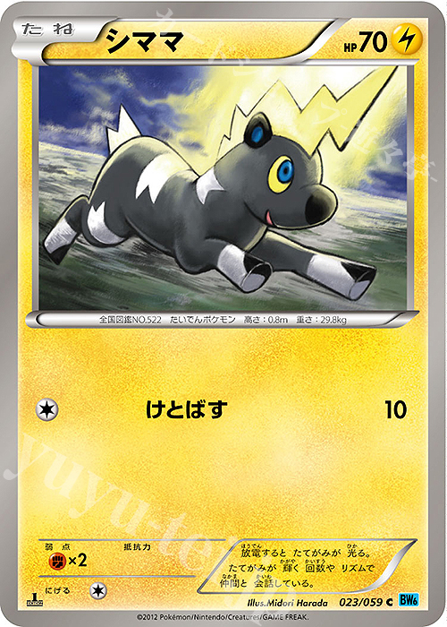 C シママ | 買取 | [BW6] 拡張パック フリーズボルト | ポケモンカード