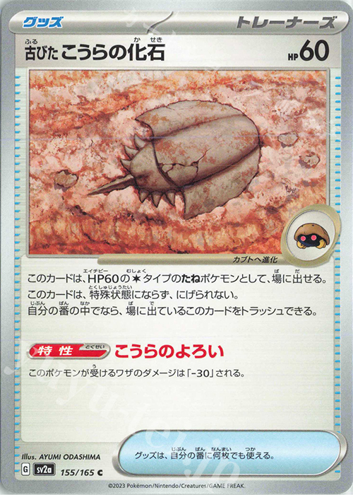 C 古びたこうらの化石 | 販売 | [SV2a] 強化拡張パック ポケモンカード