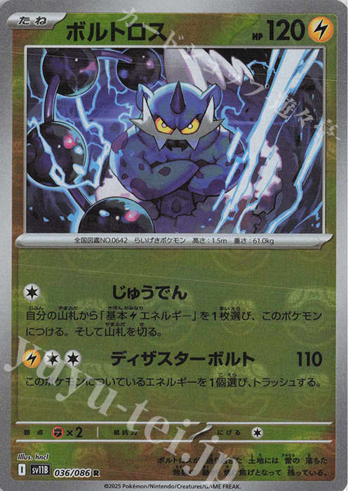 R ボルトロス(マスターボール柄/ミラー仕様) | 販売 | [SV11B] 拡張パック ブラックボルト | ポケモンカードゲーム