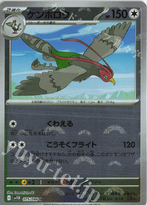 U ケンホロウ(モンスターボール柄/ミラー仕様) | 販売 | [SV11B] 拡張パック ブラックボルト | ポケモンカードゲーム