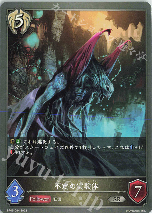 SR 不定の実験体 | 販売 | [BP05]永劫なる絶傑 | Shadowverse EVOLVE