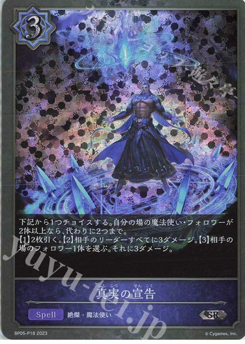 SR・プレミアム 真実の宣告 | 販売 | [BP05]永劫なる絶傑 | Shadowverse EVOLVE