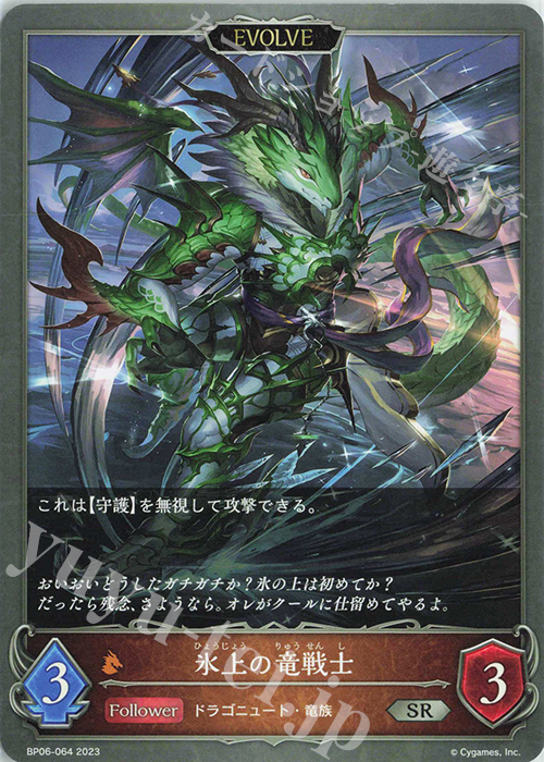 SR 氷上の竜戦士 | 販売 | [BP06]絶対なる覇者 | Shadowverse EVOLVE