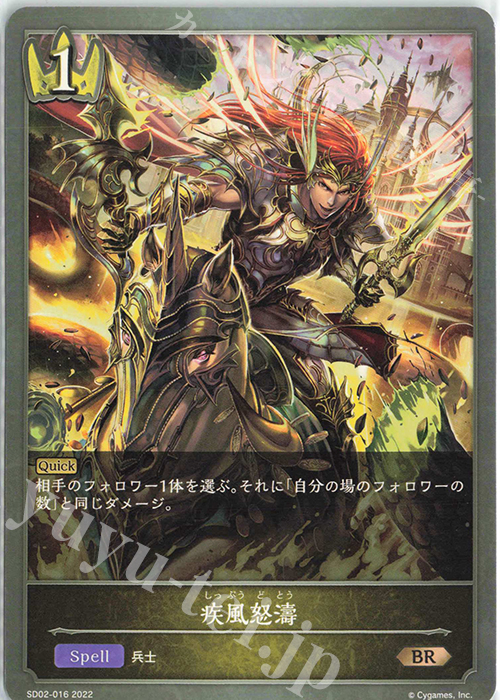 BR 疾風怒濤 | 販売 | [SD02]怨讐刀鬼 | Shadowverse EVOLVE