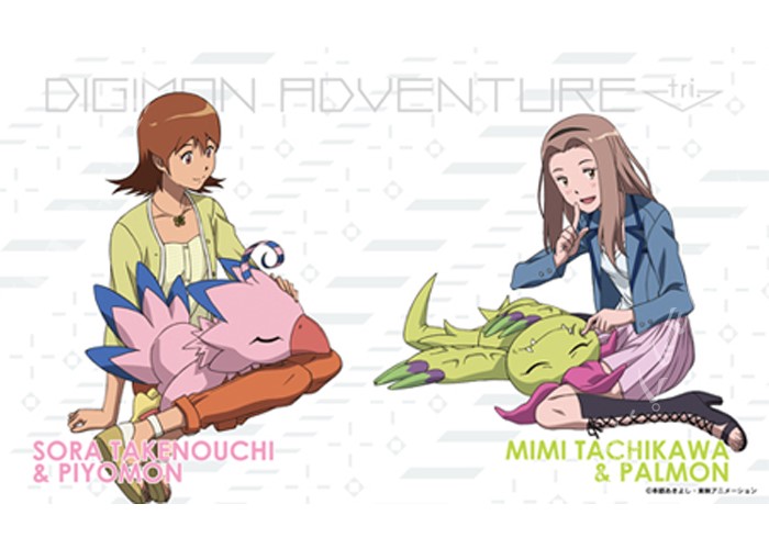 デジモンカードゲーム フレキシブルラバーマット 空＆ピヨモン ミミ＆パルモン マウスパッド 英語 デジモンアドベンチャーtri. フレキシブル