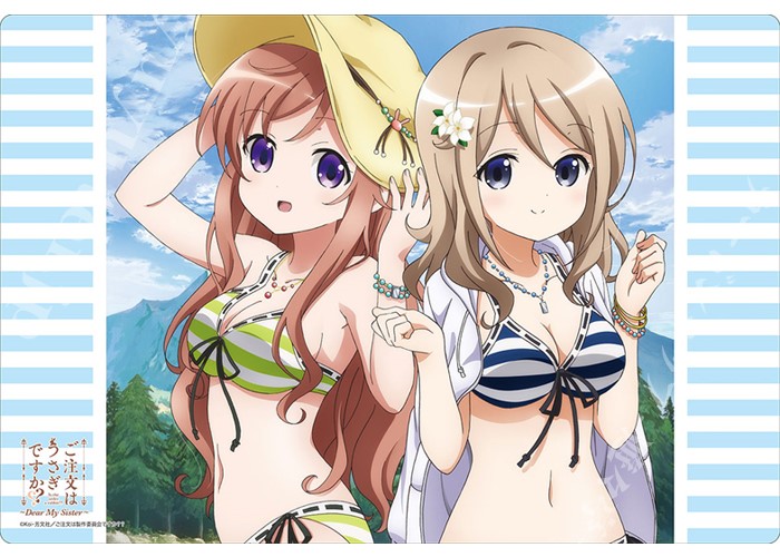 ブシロード ラバーマットコレクション Vol.166 ご注文はうさぎですか？？ 〜Dear My Sister〜 『青山ブルーマウンテン＆モカ 水着ver.』 | 販売 | サプライ