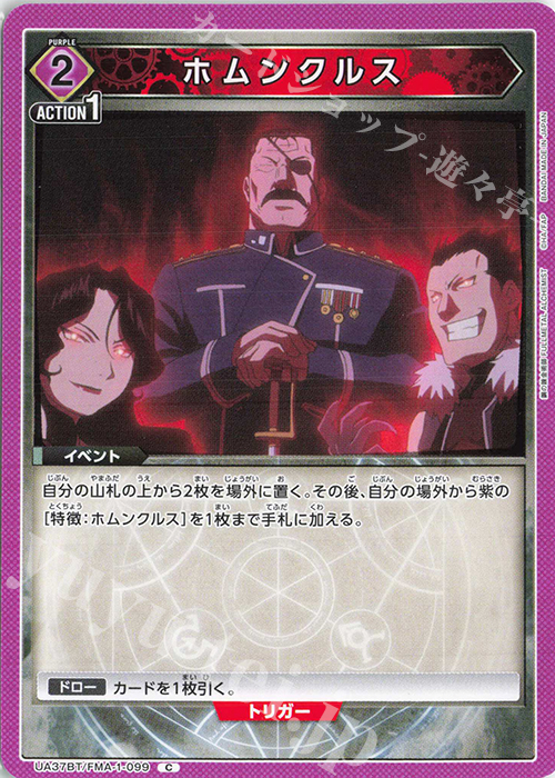 ユニオンアリーナ 鋼の錬金術師 紫 ホムンクルス - メルカリ
