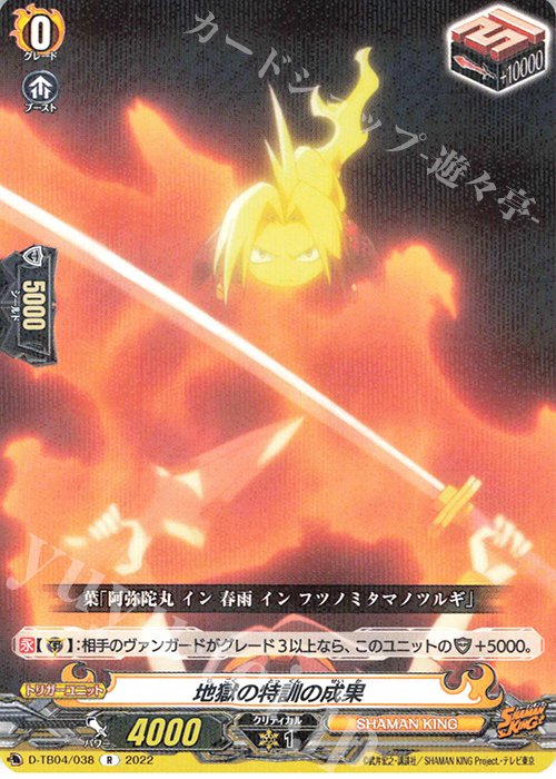 R 地獄の特訓の成果  | 販売 | [DTB04] SHAMAN KING Vol.2 | ヴァンガード