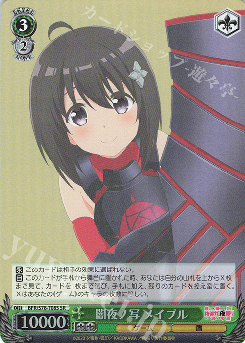 SR 闇夜ノ写 メイプル | 販売 | 痛いのは嫌なので防御力に極振りしたいと思います。 | ヴァイスシュヴァルツ