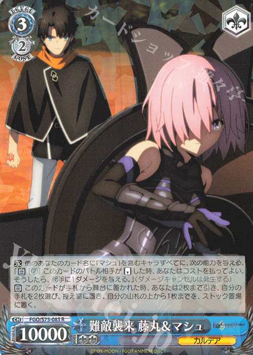 R 難敵襲来 藤丸&マシュ | 販売 | Fate/Grand Order -絶対魔獣戦線バビロニア- | ヴァイスシュヴァルツ