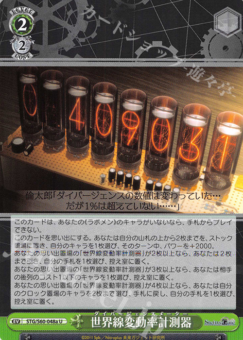 U 世界線変動率計測器 | 販売 | STEINS;GATE | ヴァイスシュヴァルツ