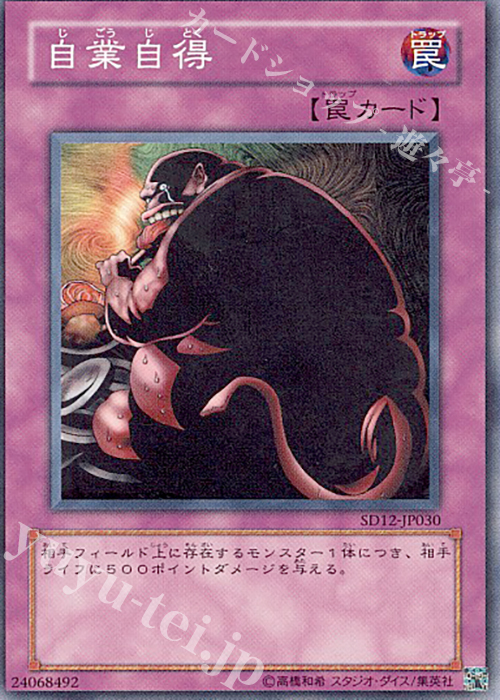 N 自業自得 | 販売 | [SD12] STRUCTURE DECK -暗闇の呪縛- | 遊戯王 OCG