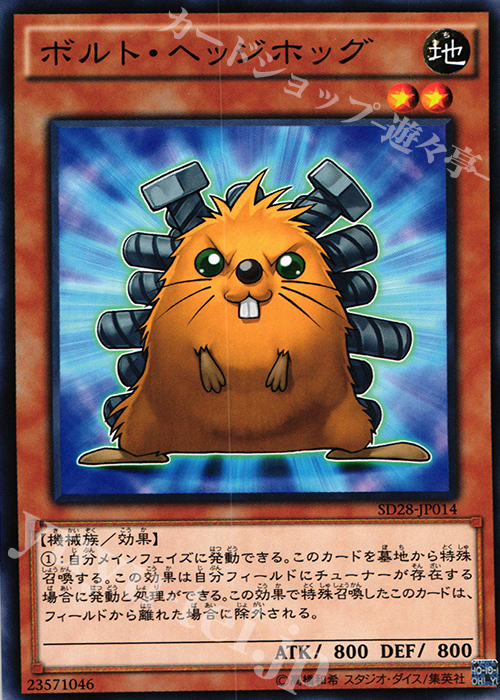 N ボルト・ヘッジホッグ | 買取 | [SD28] STRUCTURE DECK -シンクロン・エクストリーム- | 遊戯王 OCG