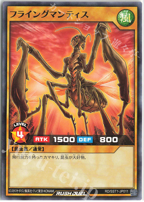 N フライングマンティス | 販売 | [SST1] 最強ジャンプ 2022年 5月号 付録 最強スターターデッキ | 遊戯王ラッシュデュエル